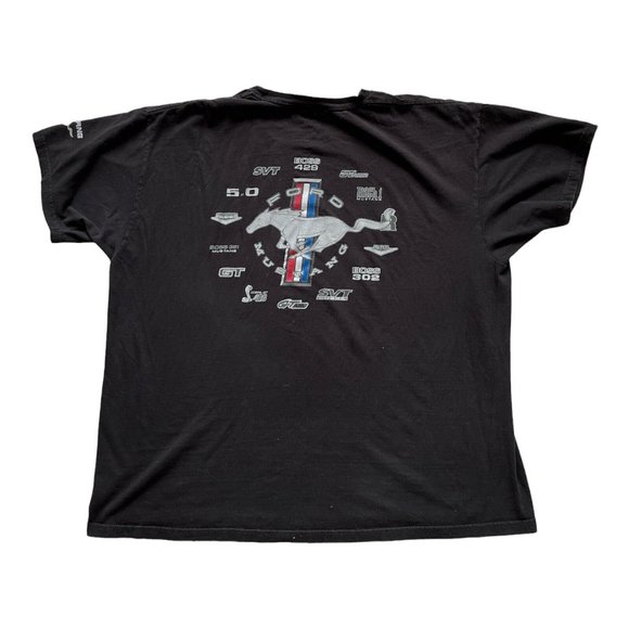 Ford Mustang Since 1964 Racing Graphic Black T-Shirt 100% Cotton XXL - Picture 2 of 8
